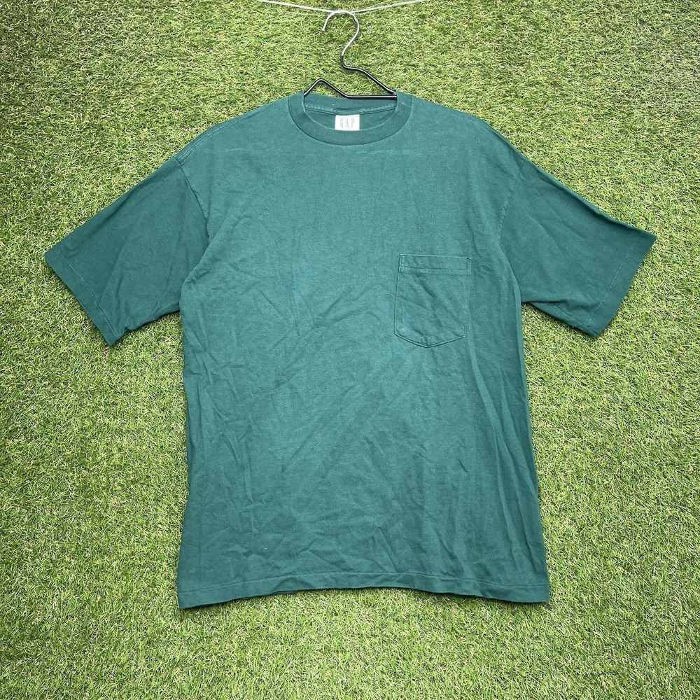 Vintage Gap Pocket T Shirt Mens Medium Hipster Classic Y2K 90s Made In USA